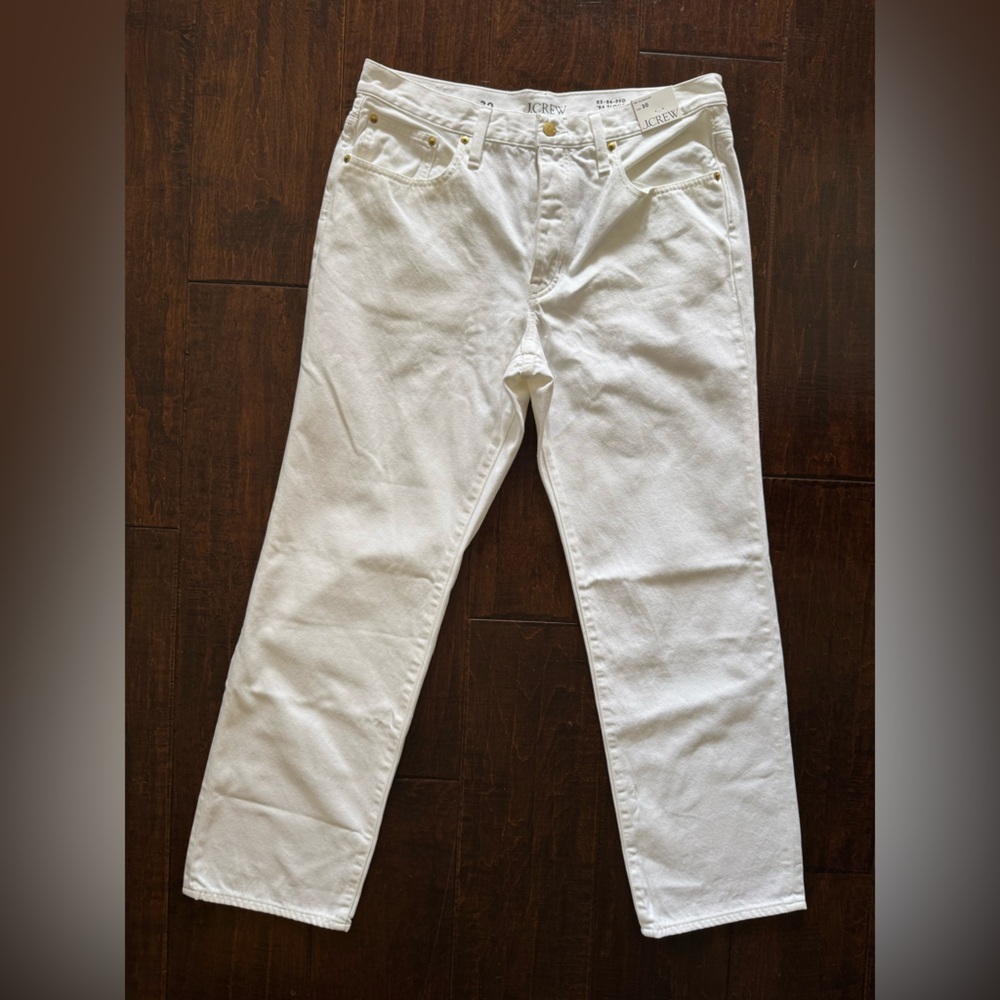 NWT J. Crew Women's ‘84 Slouchy Jean Size 30 White - Picture 2 of 5